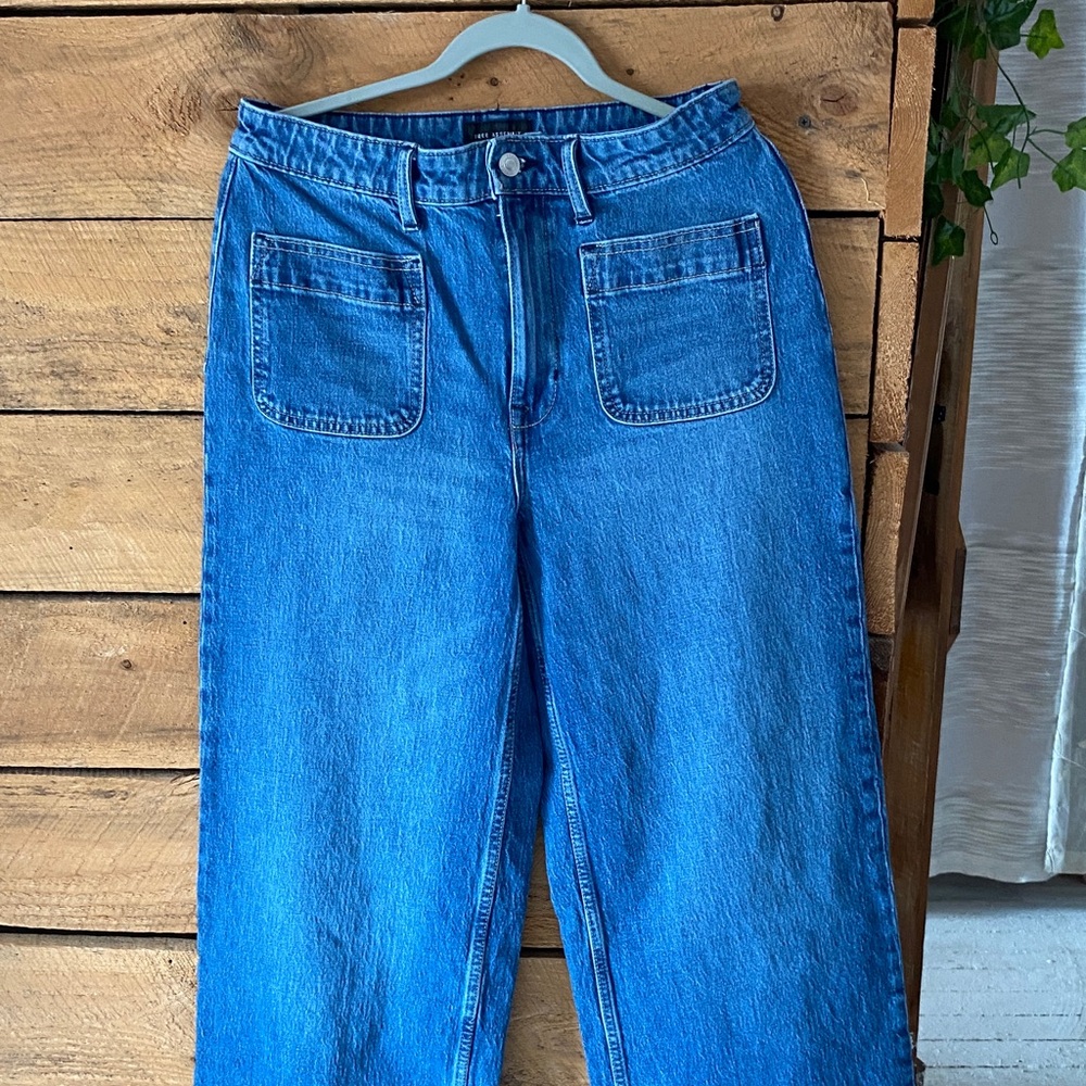 Women's Wide-Leg High-Rise Jeans in Medium Blue